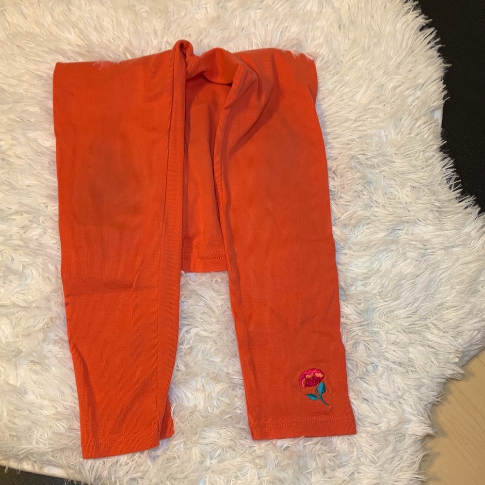 Orange vintage cotton leggings